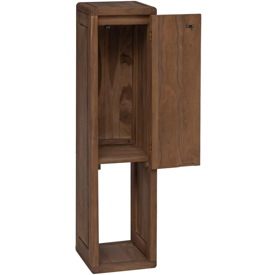 vidaXL Badkamer Zijkast Naturel 25 x 25 x 100 cm Massief Teakhout, foto 2