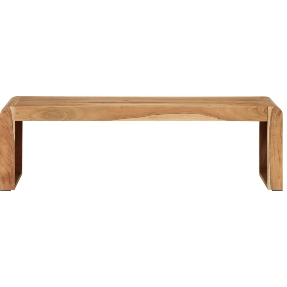 vidaXL Tv-meubel 110x33x33 cm massief acacoahout bruin, foto 2