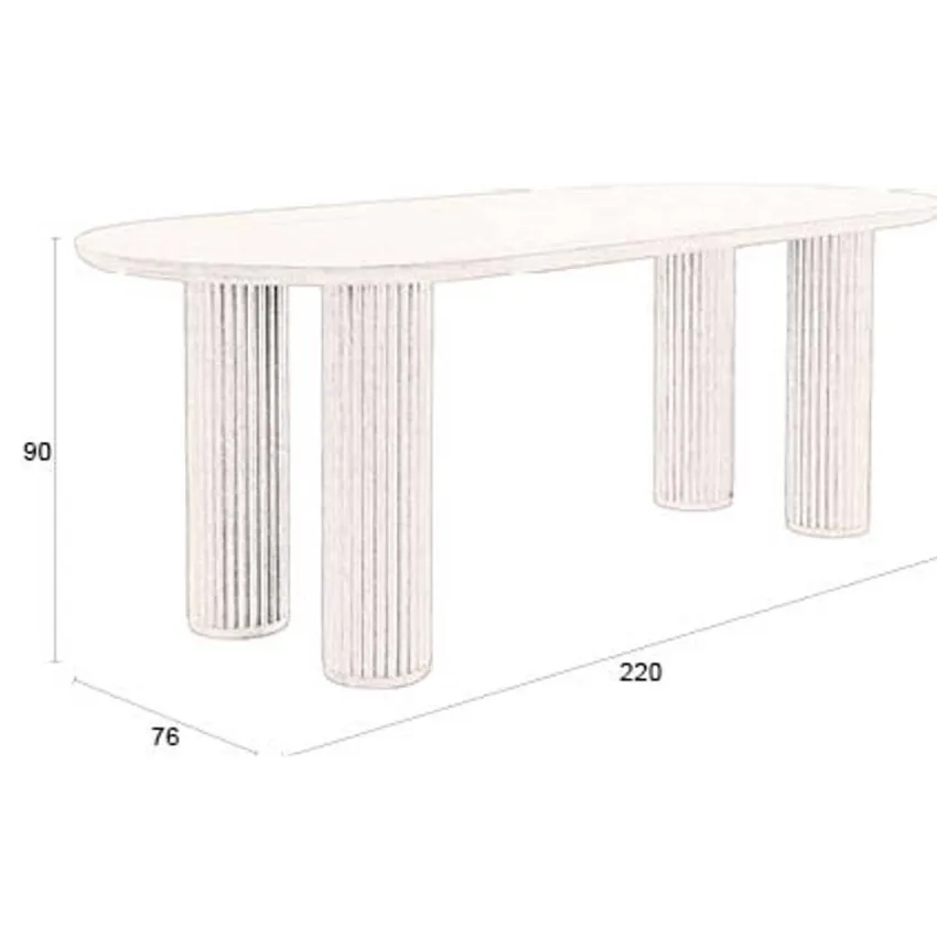 Dutchbone eetkamertafel Dean bruin, foto 2