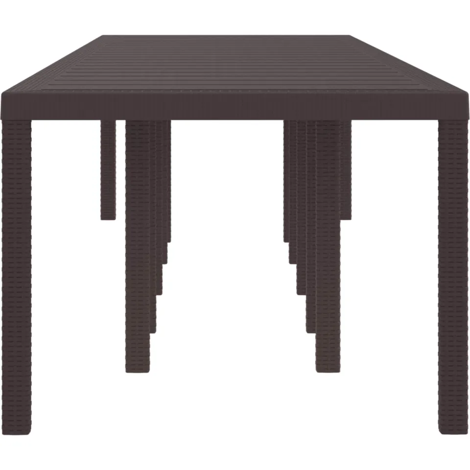 vidaXL Tuinstafel Bruin 350 x 100 x 74 cm poly rattan, foto 3