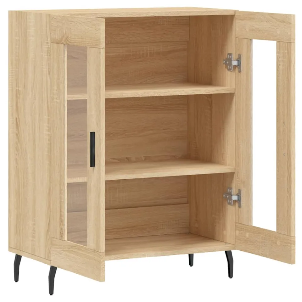 vidaXL Dressoir 69,5x34x90 cm bewerkt hout sonoma eikenkleurig, foto 4