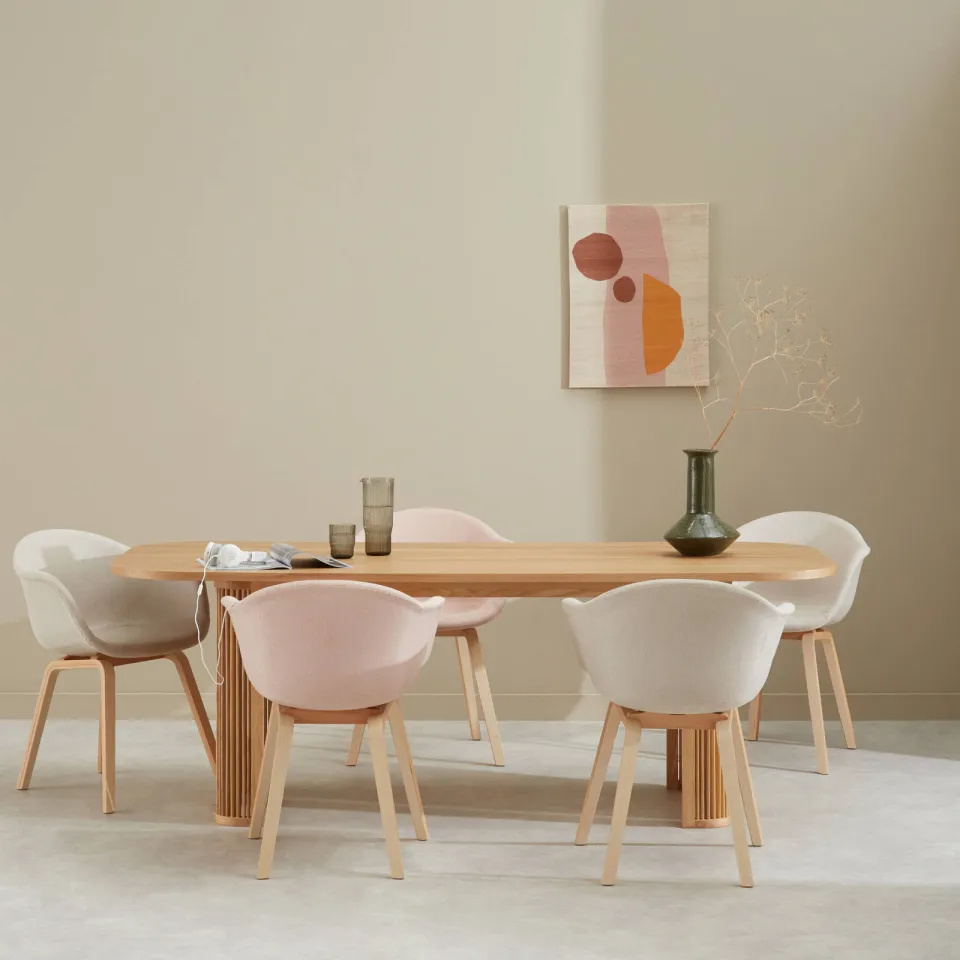 NOUS Living eetkamertafel Capana (90x210 cm) naturel, foto 4