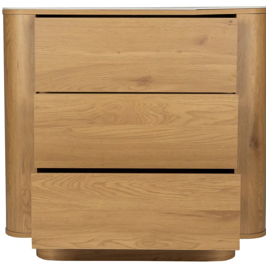 Housecraft Living Almira Ladekast Hout/ Marmerlook Naturel, foto 2