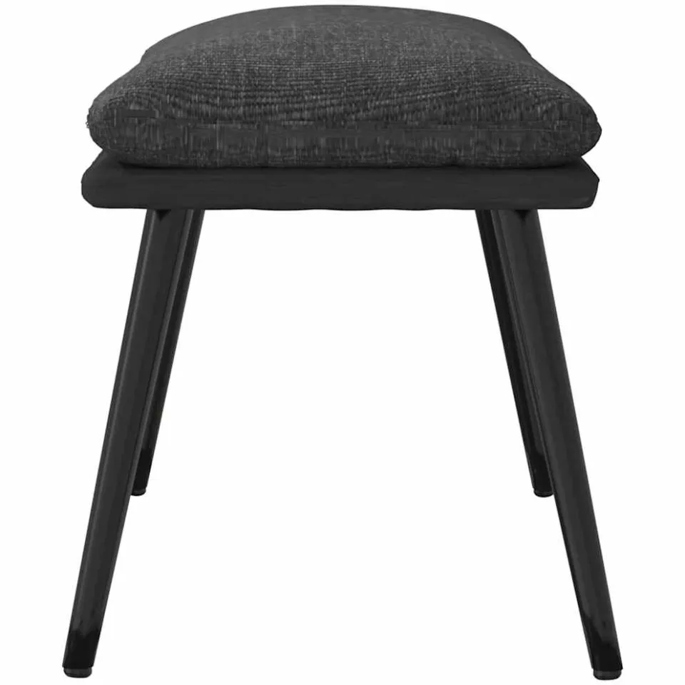 vidaXL Voetenbank 45x29,5x35 cm stof en kunstleer donkergrijs grijs, foto 4
