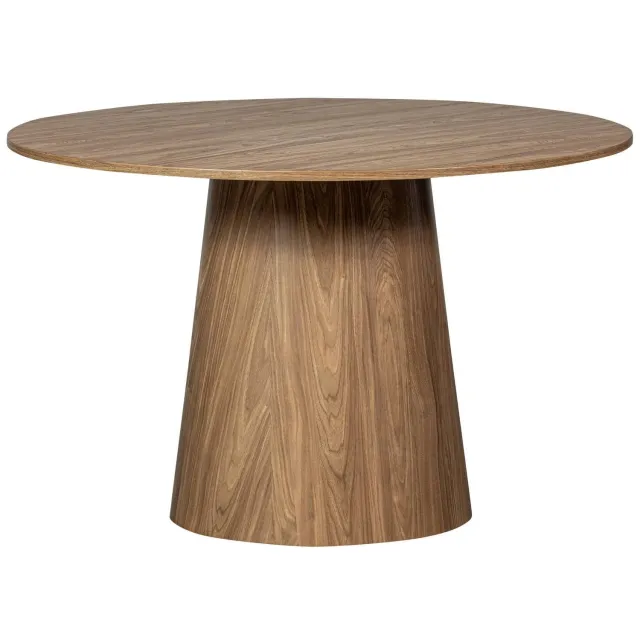 WOOOD Maan Eettafel - MDF - Walnoot - 75x120x120 walnut
