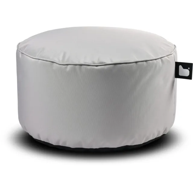 Extreme Lounging b-poufe - poef rond - binnen & buiten - uv- en waterbestendig - ø60cm - zilvergrijs
