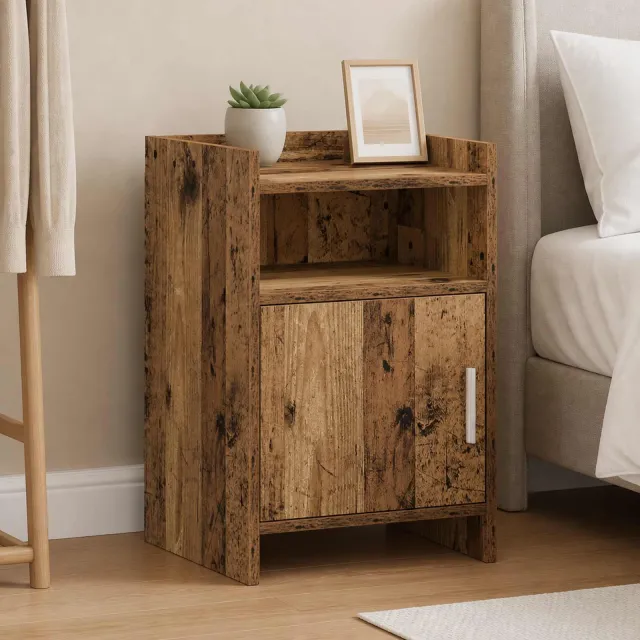 vidaXL Nachtkastjes 2 st Oud hout 40 x 36 x 60 cm Bewerkt hout bruin, foto 2