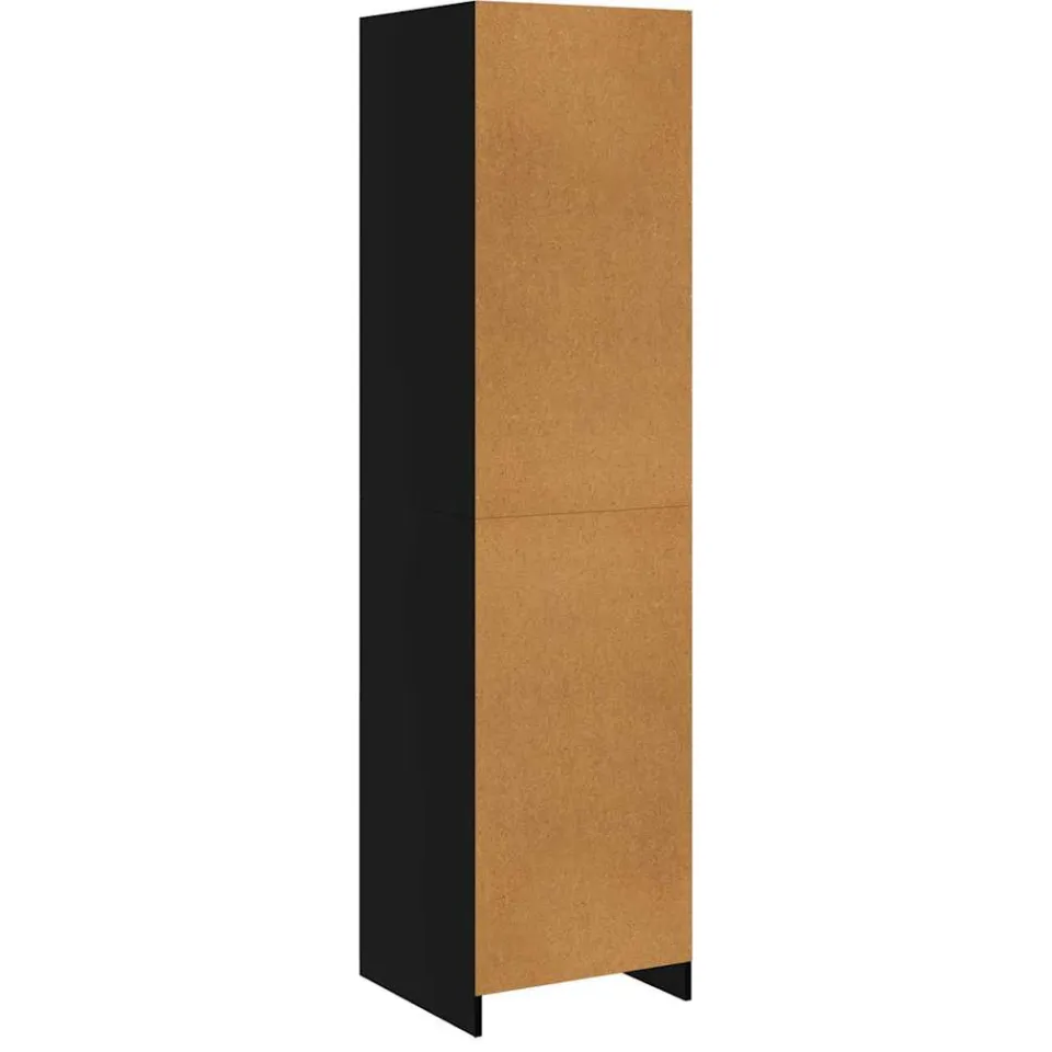 vidaXL Kledingkast met lades 50x50x200 cm bewerkt hout zwart, foto 3