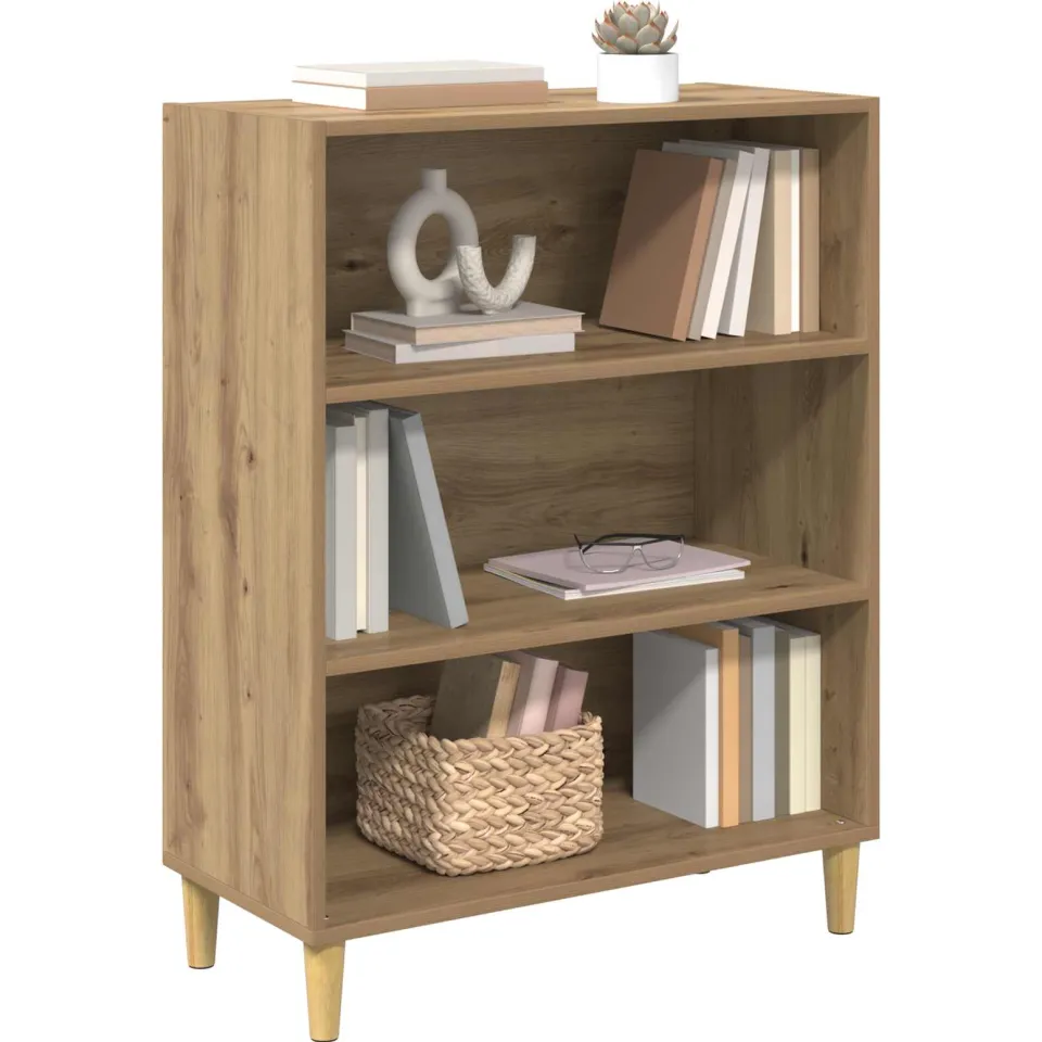 vidaXL Dressoir Artisan Eiken 69,5 x 32,5 x 90 cm Bewerkt hout Bruin