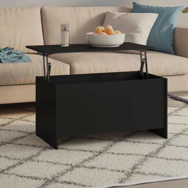 vidaXL Salontafel 102x55,5x52,5 cm bewerkt hout zwart, foto 2