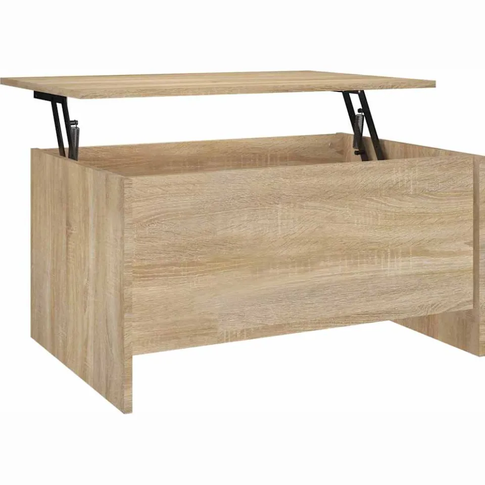 vidaXL Salontafel 80x55,5x41,5 cm bewerkt hout sonoma eikenkleurig Bruin