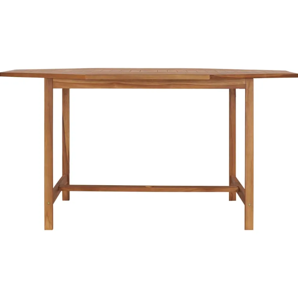 vidaXL Tuintafel 150x150x75 cm massief teakhout Bruin