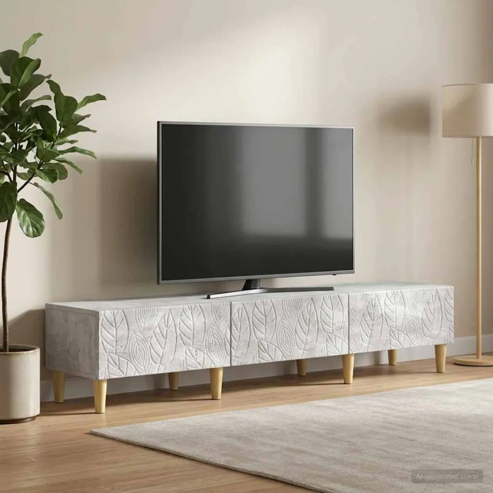 vidaXL TV-kast 147 x 34,5 x 30 cm Betongrijs Bewerkt hout grijs, foto 3