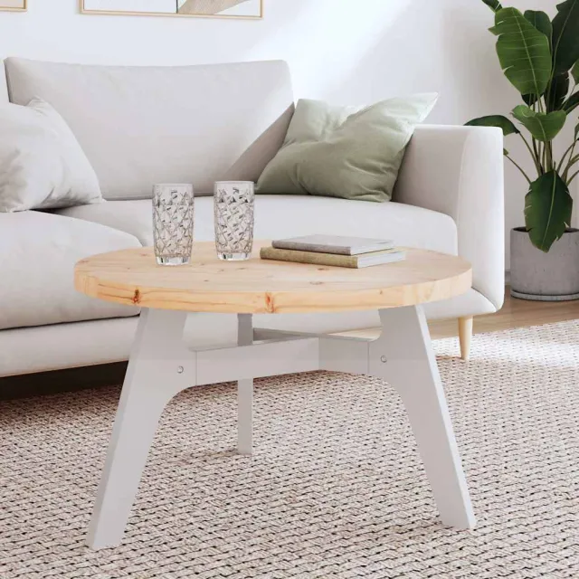vidaXL Tafelblad rond Ø70x3 cm massief grenenhout bruin