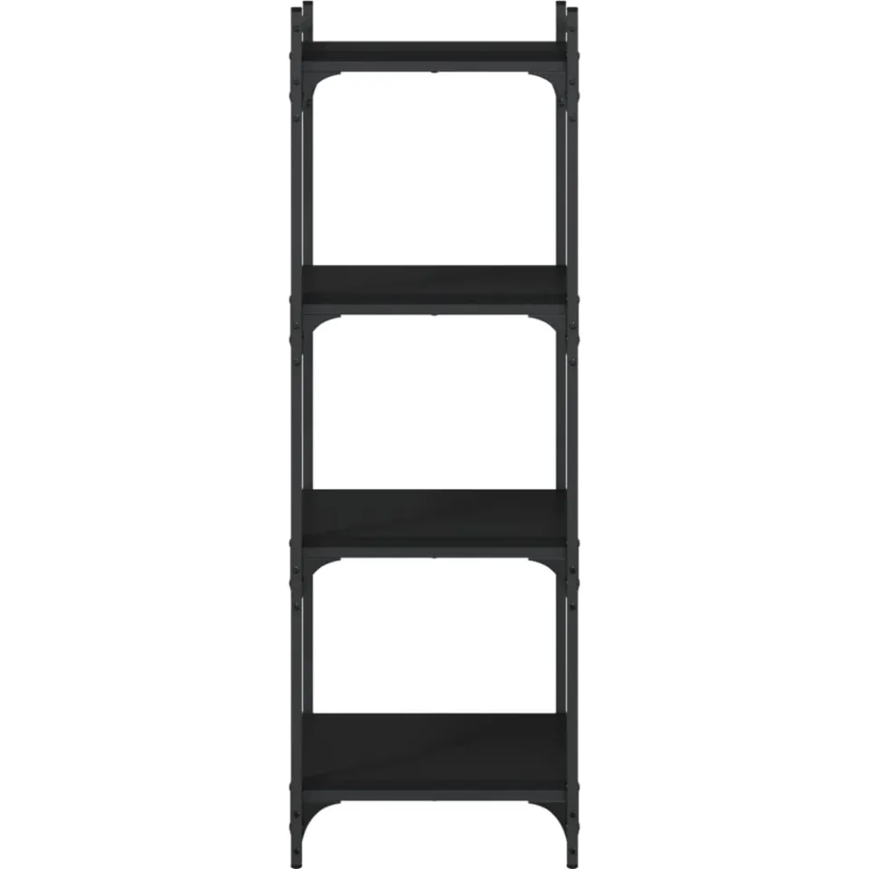 vidaXL Boekenkast 4-laags 40x30x120 cm bewerkt hout zwart