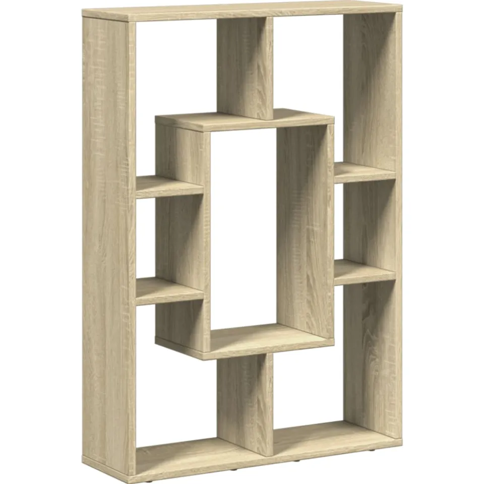 vidaXL Boekenkast 63x20x90 cm bewerkt hout sonoma eikenkleurig, foto 3