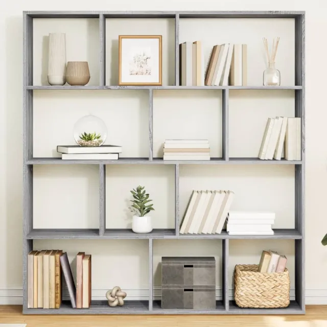 vidaXL Boekenkast 132x29x141,5 cm bewerkt hout grijs sonoma eiken, foto 2