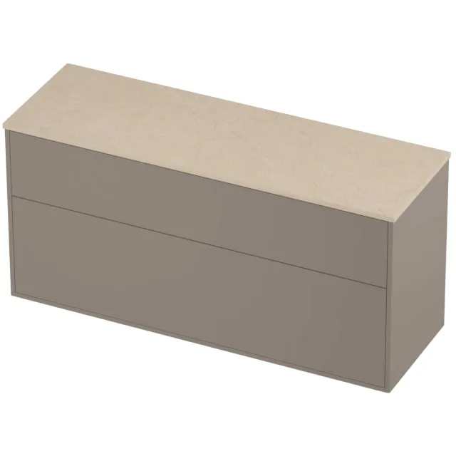 Proline Deck Badmeubelset Hardsteen Voor Grepen Asymmetrisch 140x46x67 cm Sand Stone Clay Beige