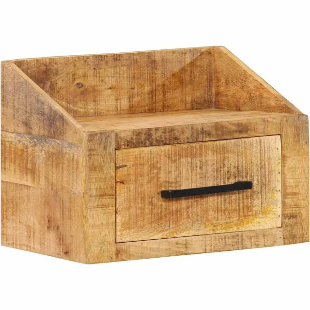 vidaXL Nachtkastje met lade Bruin 40 x 30 x 30 cm Massief Mango Hout