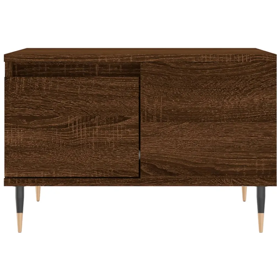 vidaXL Salontafel 55x55x36,5 cm bewerkt hout bruin eikenkleur