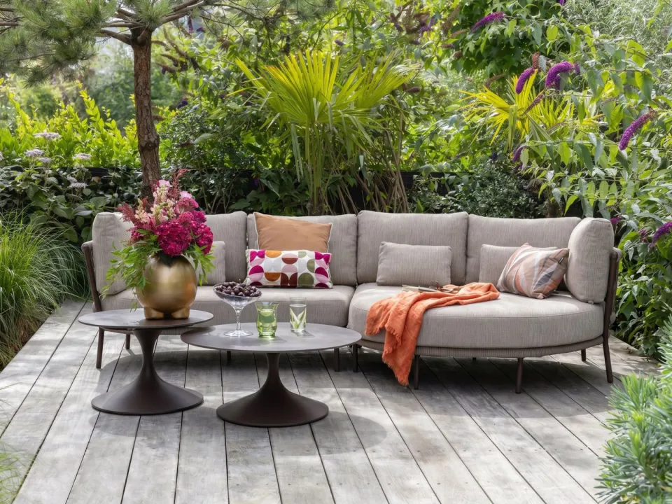 Suns Bardi chaise longue loungeset 2-delig rechts taupe, foto 2