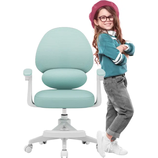 Mark Adler Junior 4.5 Kinderbureaustoel - Ergonomische Kinder Bureau Stoel met Voetsteun - Verstelbaar & Comfortabel - Blauw