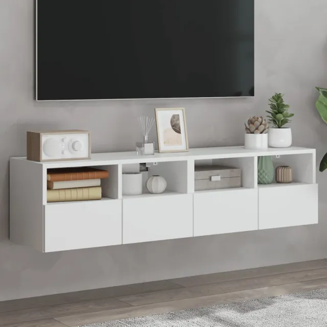 vidaXL Tv-wandmeubels 2 st 60x30x30 cm bewerkt hout wit, foto 2