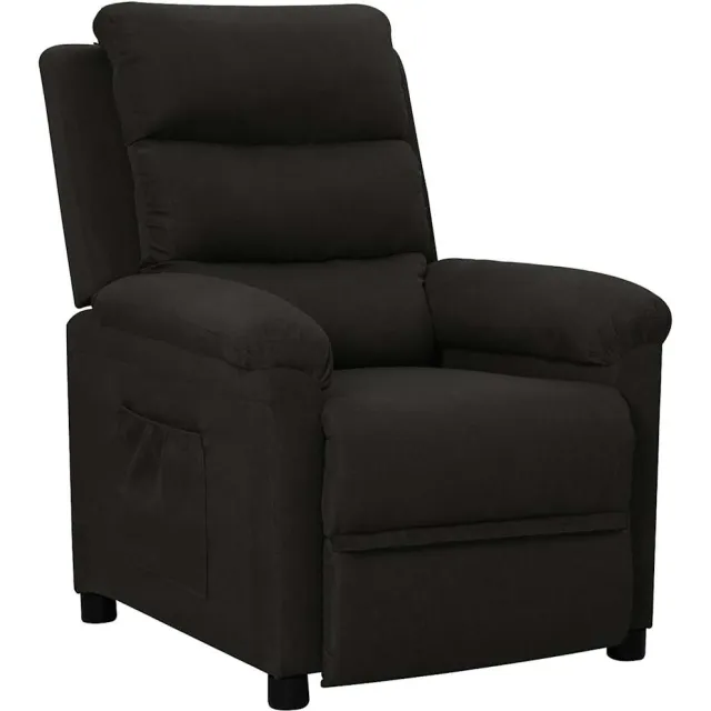 vidaXL Fauteuil verstelbaar stof zwart
