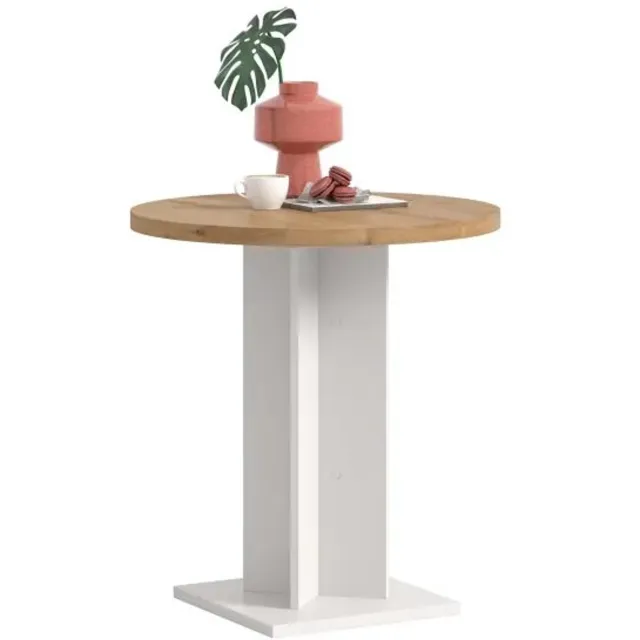 Furnilux Moderne eettafel in artisan eik en wit - Stijlvol design voor elk interieur