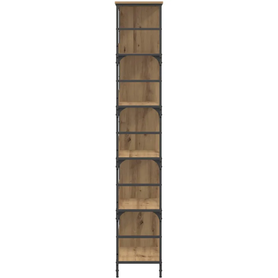 vidaXL Boekenkast 8-laags 78,5 x 33 x 188,5 cm metaal PB bruin, foto 3