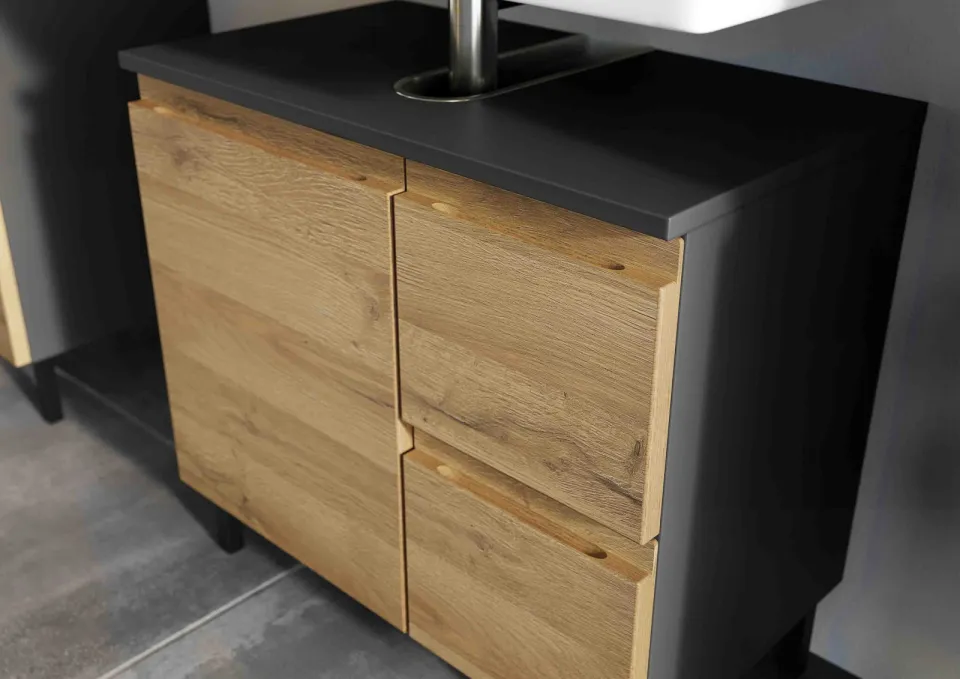 Wastafelkast Abrantes Eiken 60 cm, foto 5