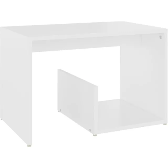 vidaXL Bijzettafel - 59x36x38 - cm - bewerkt - hout - wit