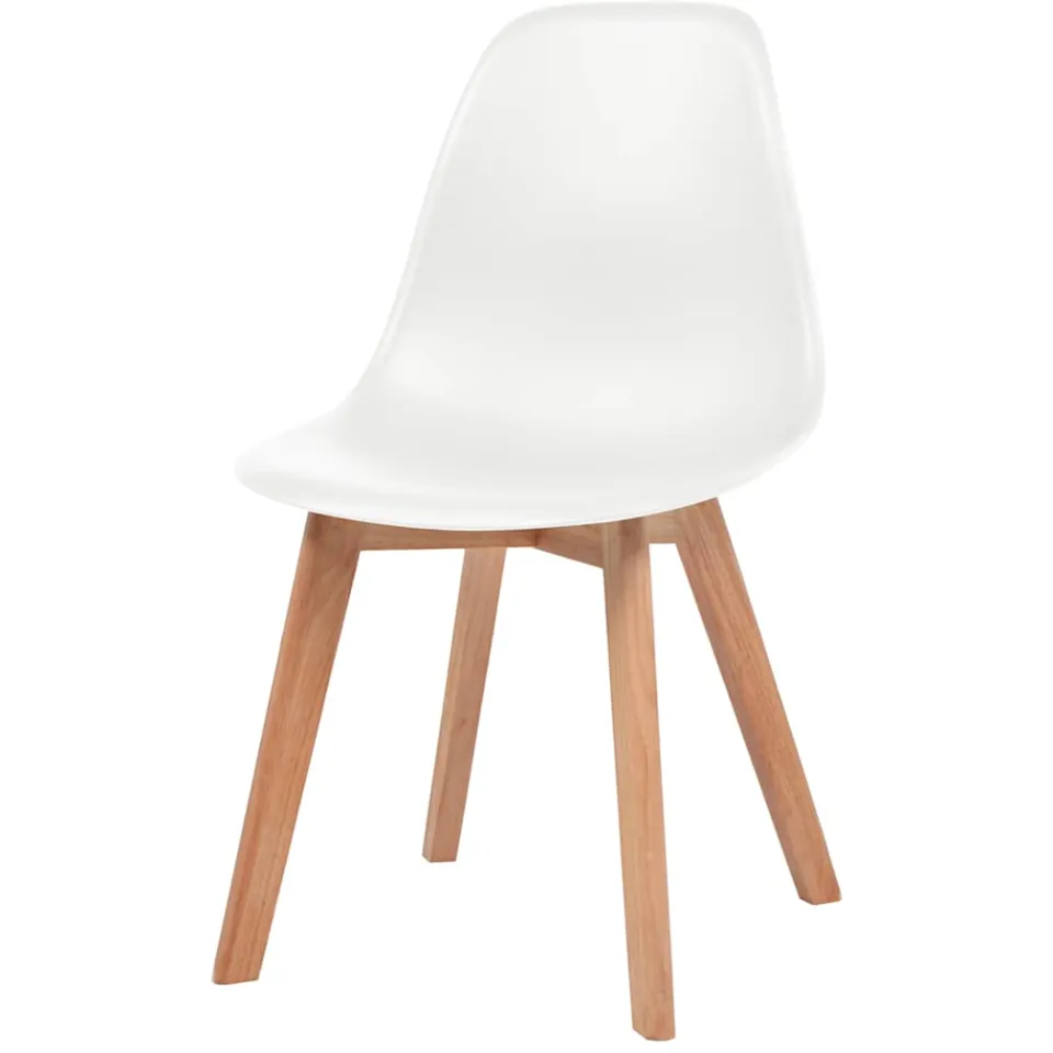 vidaXL Eetkamerstoelen 6 st kunststof wit, foto 3