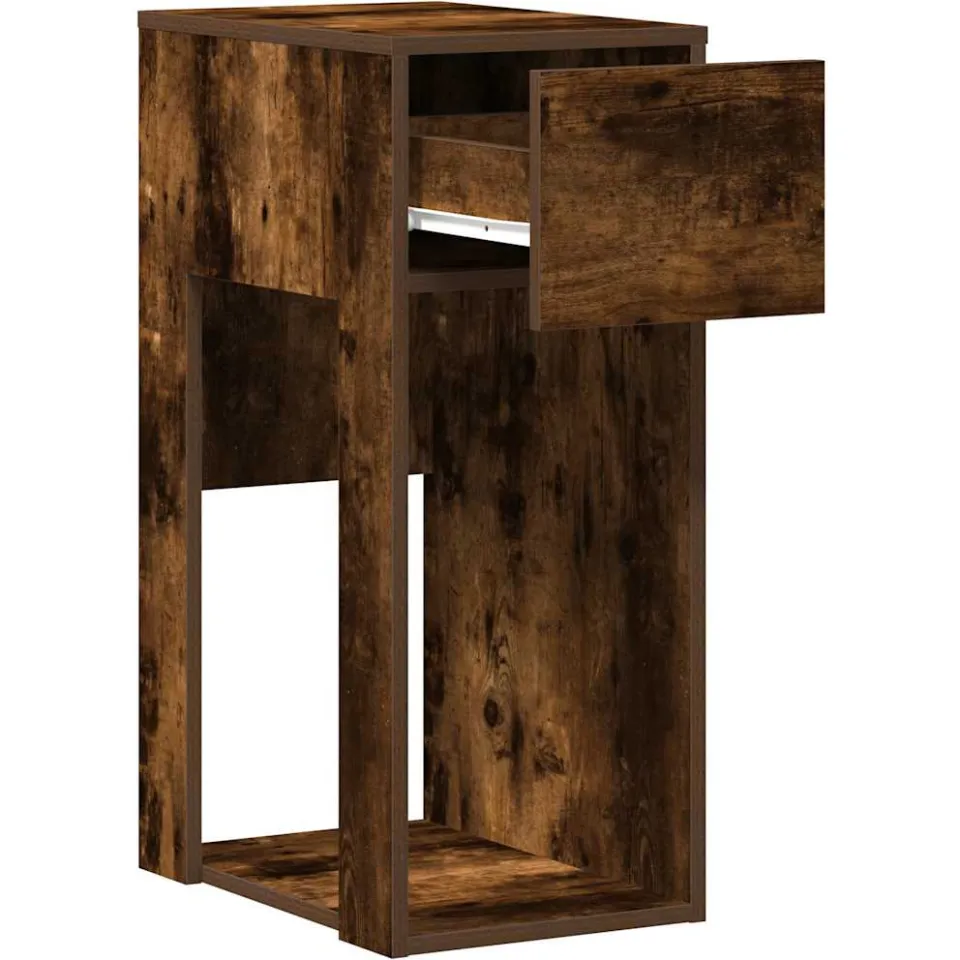 vidaXL Computertorenstandaard met lade 30x44x74 cm gerookt eikenkleur, foto 4