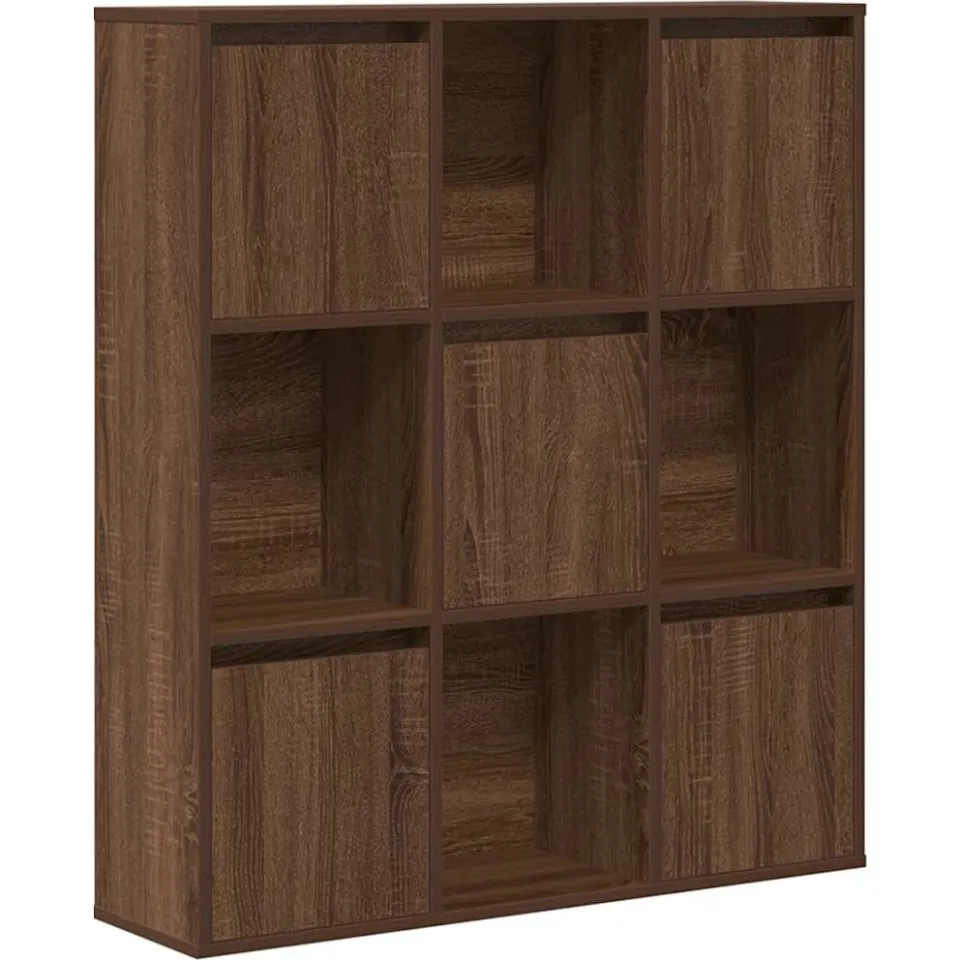 vidaXL Boekenkast 89x24x101,5 cm bewerkt hout bruin eikenkleurig, foto 3