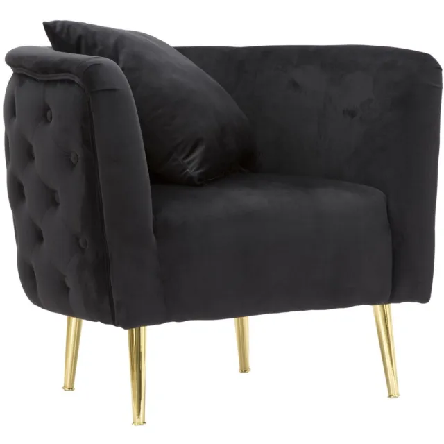 Mauro Ferretti Fauteuil Bucarest Black 76×74×71 cm Zwart