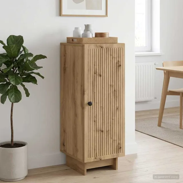 vidaXL Dressoir Artisanaal eiken 33 x 34,5 x 90 cm Bewerkt hout, foto 2