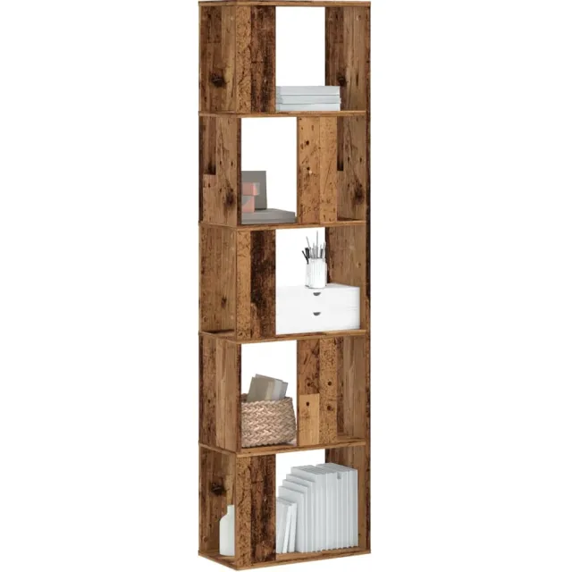 vidaXL Boekenkast 5-laags 45x23,5x162,5 cm bewerkt hout oud hout Bruin