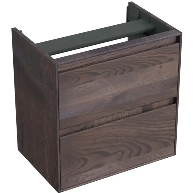 Forzalaqua Onderkast Forzalaqua Reno 59.5x39.5x60 Cm 2 La Softclose Eiken Charcoal Bruin