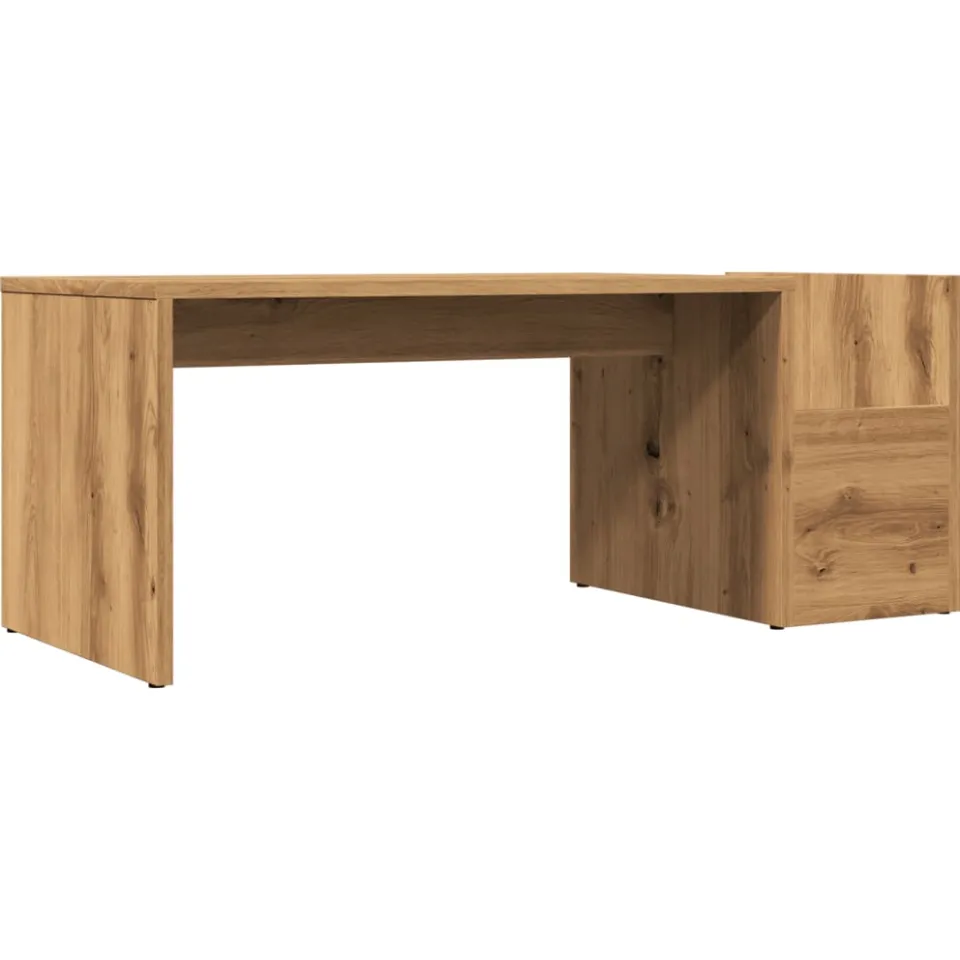 vidaXL Salontafel 90x45x35 cm bewerkt hout artisan eikenkleurig, foto 3
