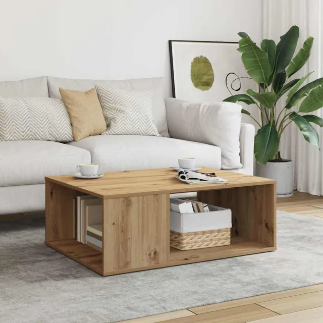 vidaXL Salontafel 90x67x33 cm bewerkt hout artisanaal eikenkleurig Bruin