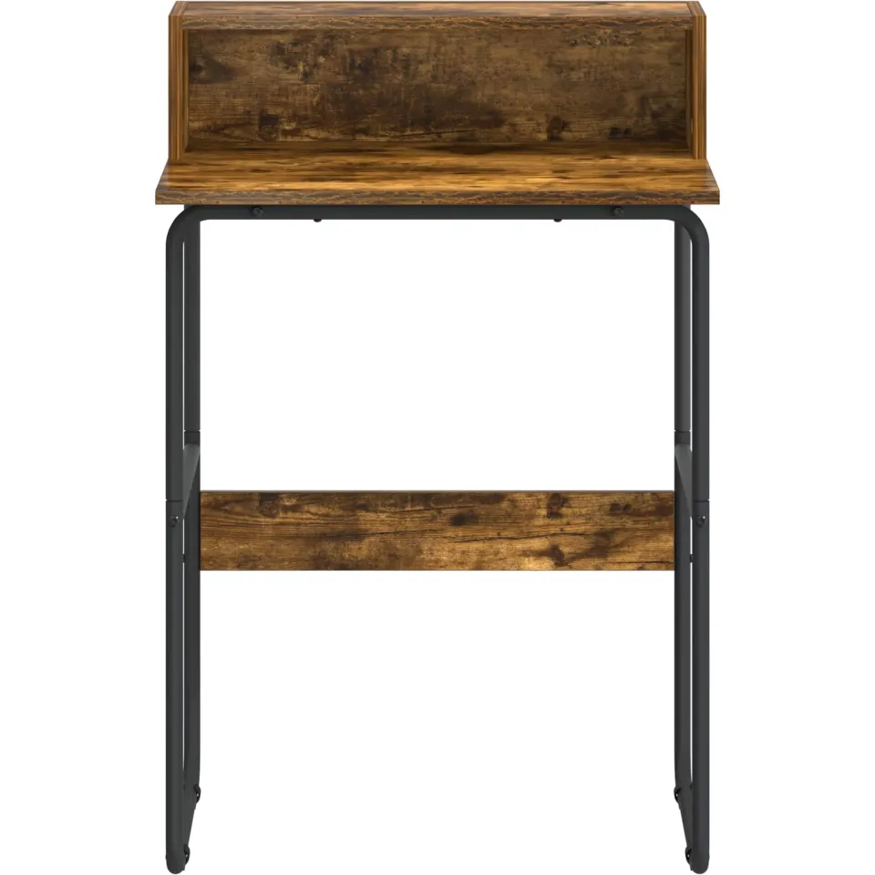 vidaXL Bureau met opbergruimte Gerookt eiken 60 x 50 x 91 cm Bruin