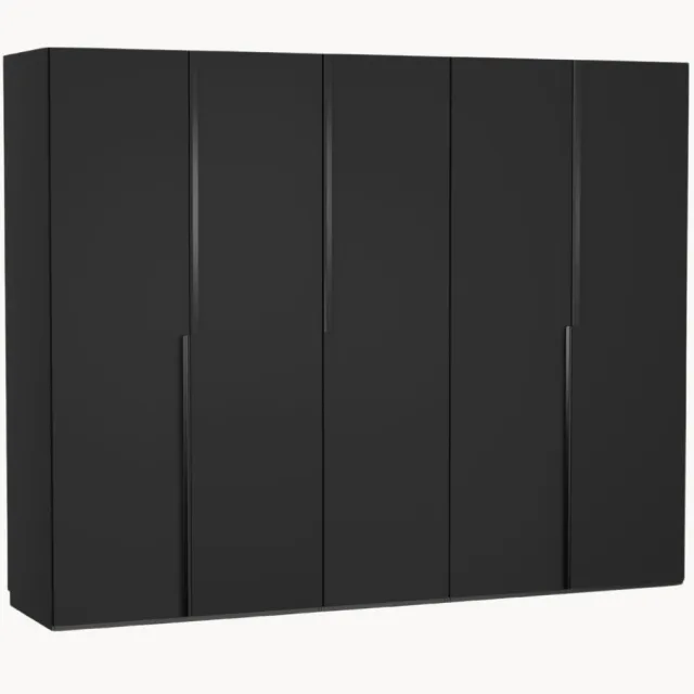 Westwing Collection Modulaire draaideurkast Leon, 250 cm breed, diverse varianten Zwart