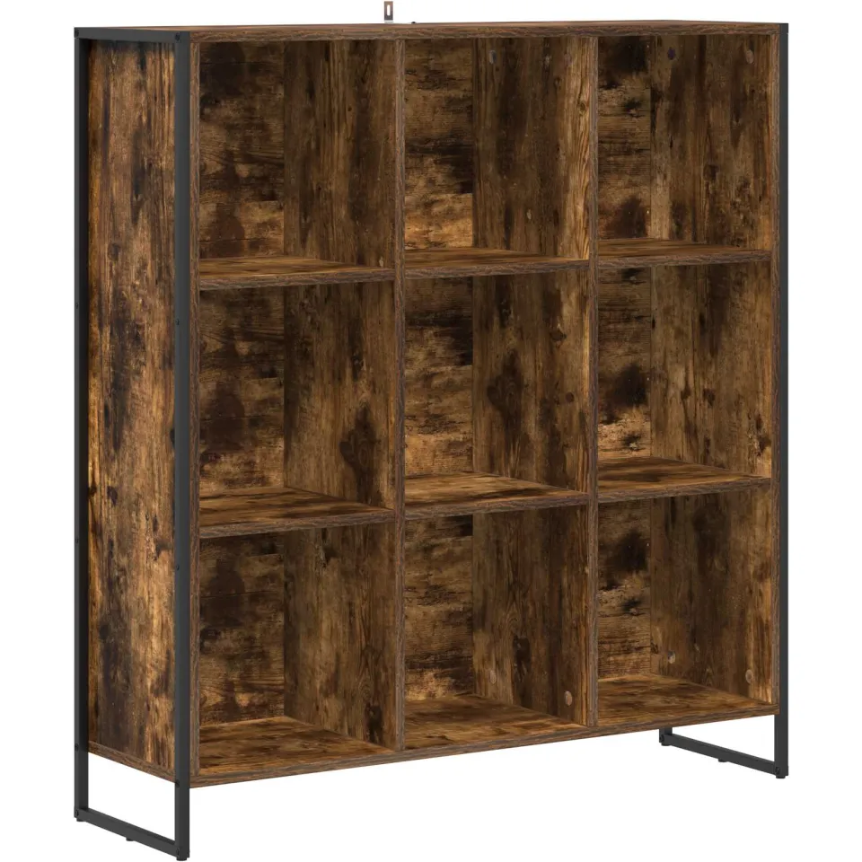 vidaXL Boekenkast Rook Eik 99,5 x 30 x 108 cm Bewerkt hout bruin, foto 3