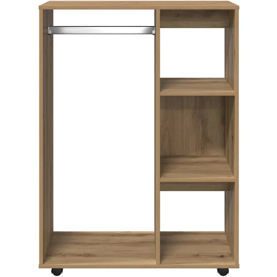 vidaXL Kledingkast 80x40x110 cm bewerkt hout artisanaal eikenkleur, foto 4