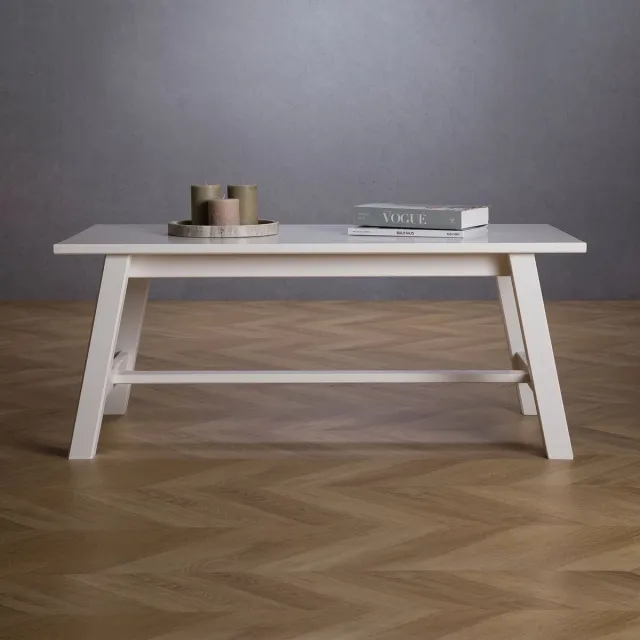 IDIMEX Salontafel LUZERNA van massief hout - Wit