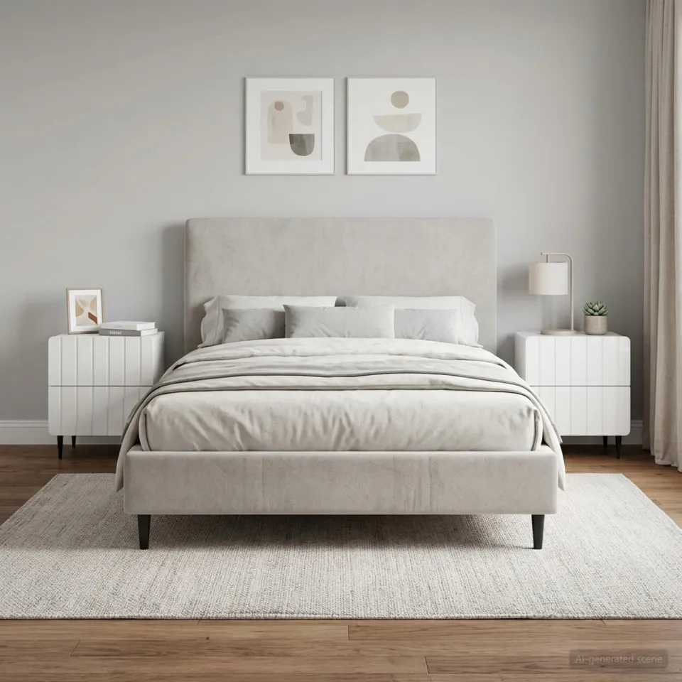 vidaXL Nachtkastje 2 st Hoogglans Wit 43 x 34,5 x 49,5 cm Bewerkt hout, foto 4