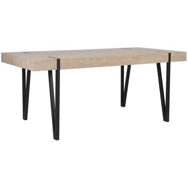 Beliani ADENA - Eettafel - Lichte houtkleur - 90 x 180 cm - MDF Bruin