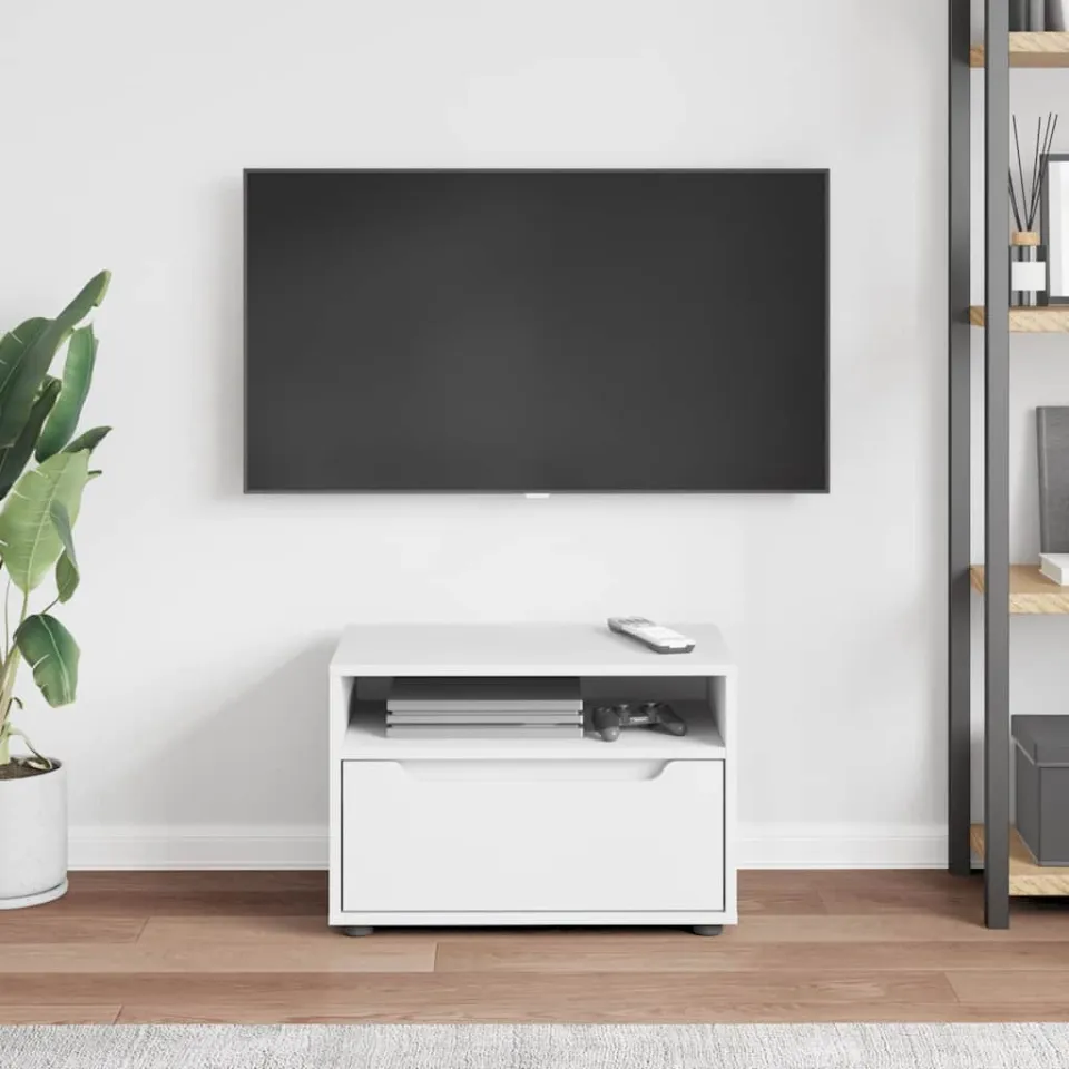 vidaXL Tv-meubel VISNES 60x40x38 cm bewerkt hout wit, foto 2
