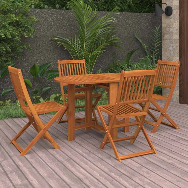 vidaXL 5-delige tuinset van massief acaciahout bruin, foto 2